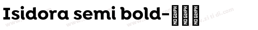 Isidora semi bold字体转换